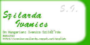 szilarda ivanics business card